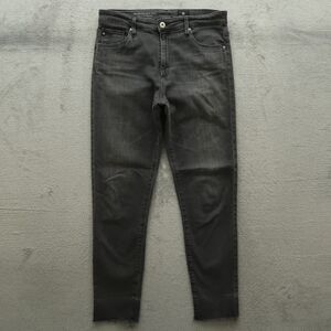 AG Jeans Women's Size 29R Gray High-Rise Stevie Ankle Slim Straight 28.5" Inseam